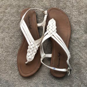 American eagle white sandals
